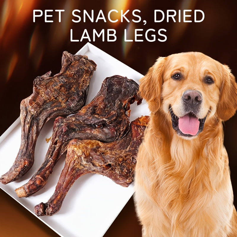 Dried Lamb Leg for Dogs Whole Bone Long Lasting Natural Chew High-Protein Single Ingredient Dog Treat Gift 100g 3.5oz
