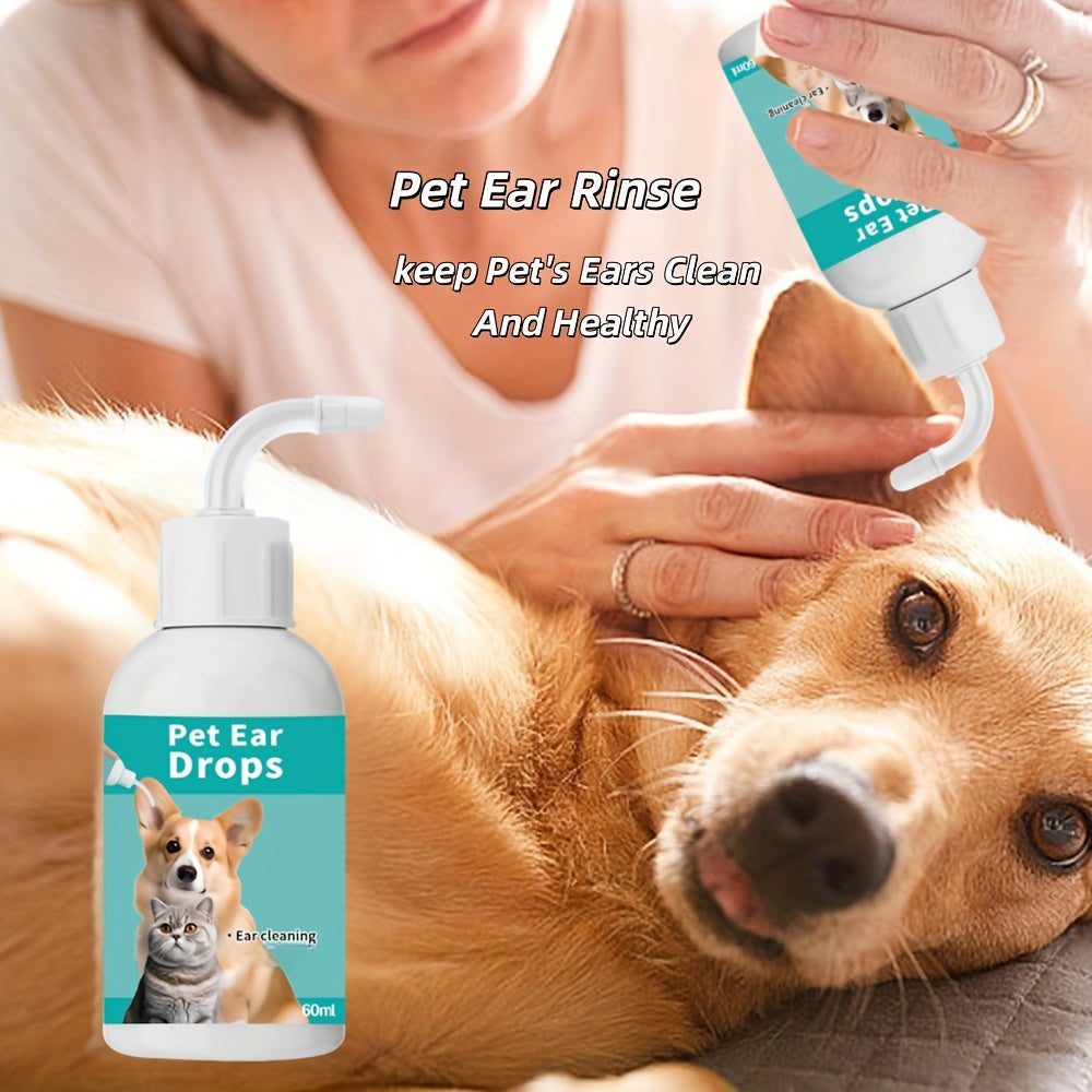 Dog & Cat Ear Cleansing Drops – Gentle Non-Irritating Formula for Ear Infections, Earwax Removal & Odor Control, 4oz Pet Ear Care Solution, 1/2/4 Pack