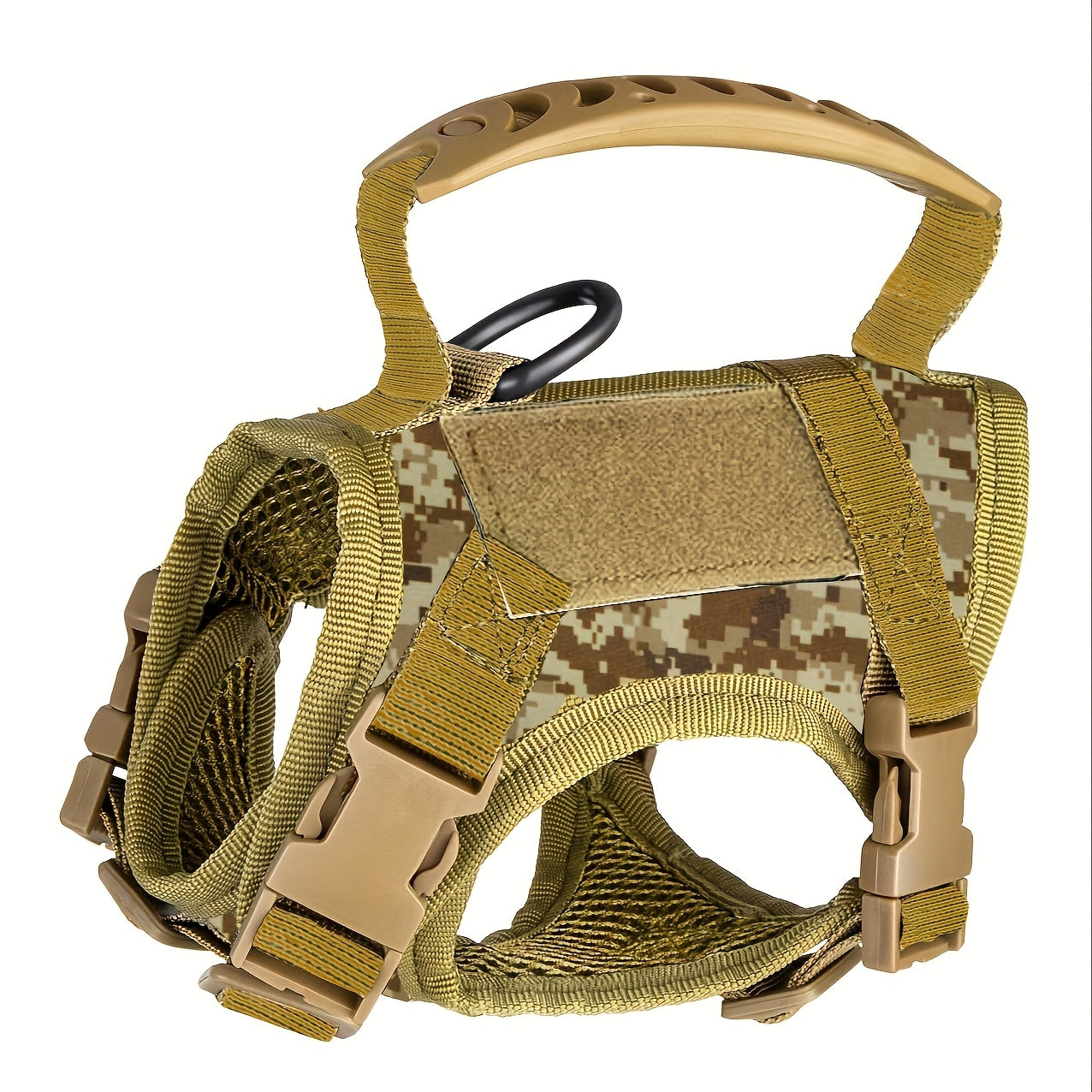 600D Cat Tactical Vest Harness Adjustable - Escape-Proof Chest Strap Vest for Cats & Puppies, Training Walking Outdoor Harness, Black Khaki Red Rose Red Mineral Green Mixed