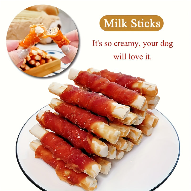 Dog Training Treats – Chicken & Duck Sweet Potato or Milk Sticks, High Protein Easily Digestible Reward Snacks for Small Medium Large Dogs, 200g & 400g