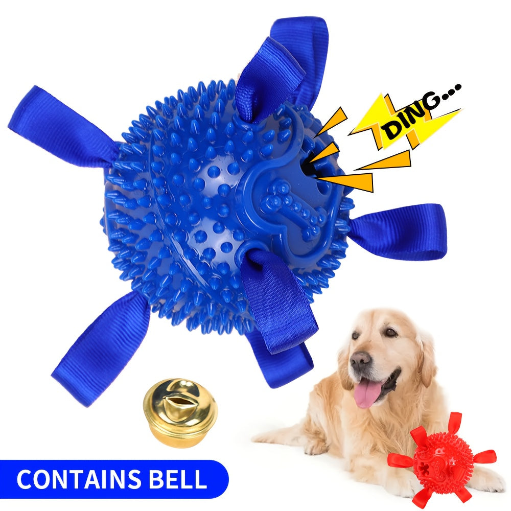 Dog Ball Toy for Small & Medium Dogs – Chew-Resistant Fetch & Training Ball, Independent Play, Shiba Inu Corgi Bulldog Golden Retriever, Blue or Orange
