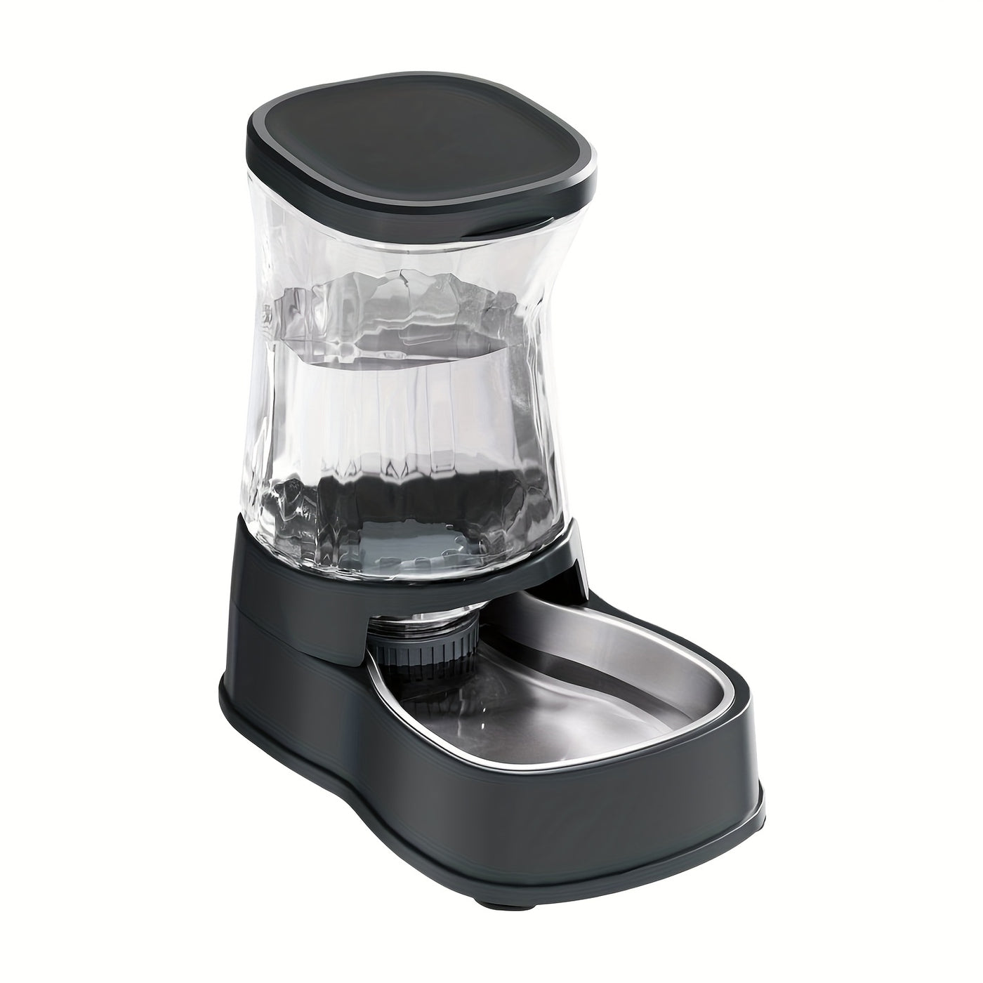 1 Gallon Gravity Pet Water Dispenser – Stainless Steel Bowl with Filter, Non-Slip BPA-Free No Electricity, Easy Clean for Cats & Dogs