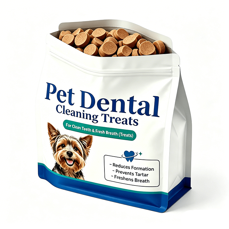 Dog Dental Cleaning Treats with Probiotics & Brown Algae – Targets Plaque & Bad Breath, Lactobacillus, Bifidobacterium, Spinach & Perilla Seed Extract Formula