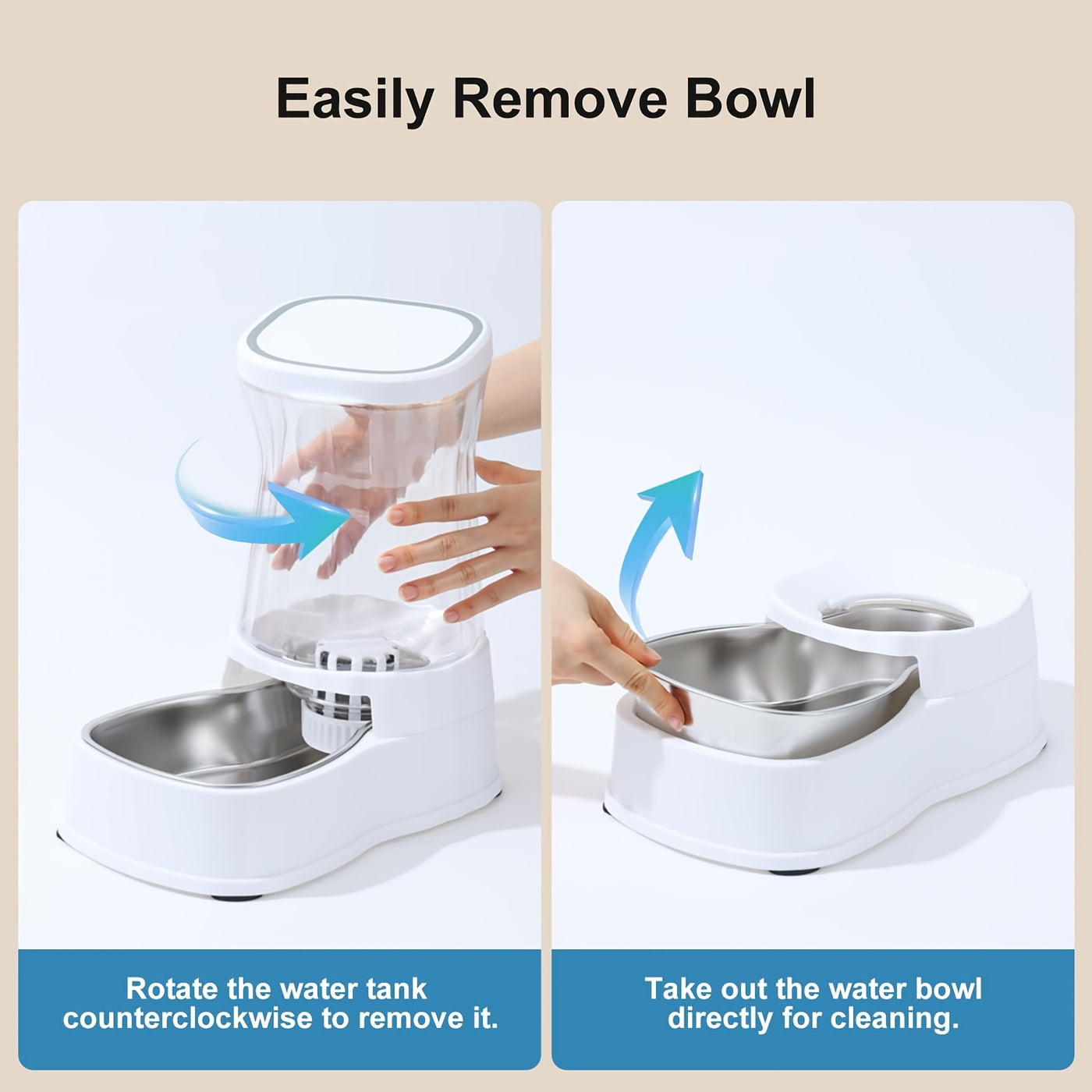 1 Gallon Gravity Pet Water Dispenser – Stainless Steel Bowl with Filter, Non-Slip BPA-Free No Electricity, Easy Clean for Cats & Dogs