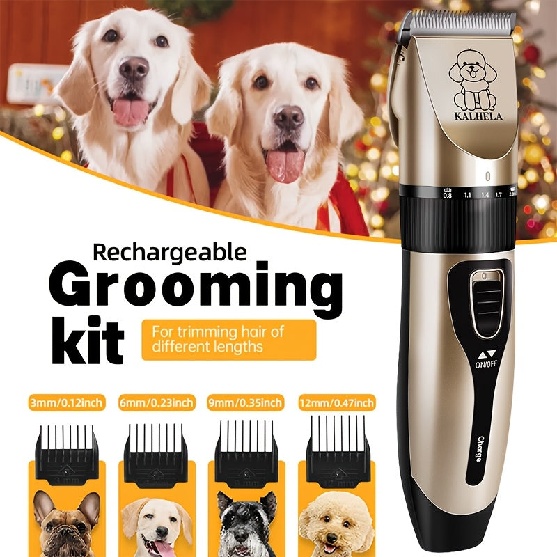 Professional Dog Grooming Kit – USB Rechargeable Electric Clippers with Ceramic Blades, Brush & Comb Set for Dogs & Cats, Multiple Colors & Beauty Sets