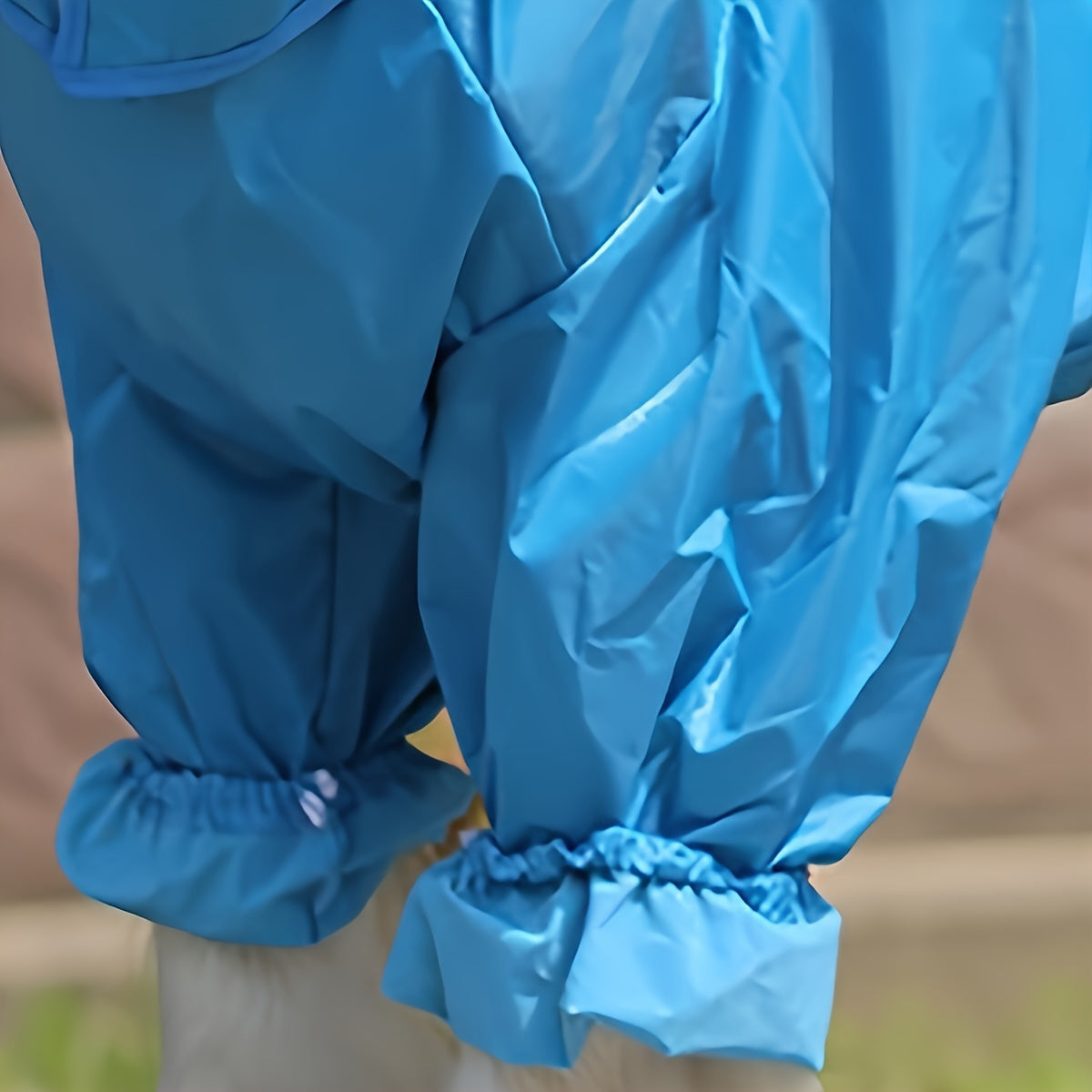 Dog Raincoat Full Body Coverage with Hood & Footies – Waterproof Polyester Rain Jacket for All Breeds, Hook-and-Loop Closure, Ideal for Small to Large Dogs, Blue
