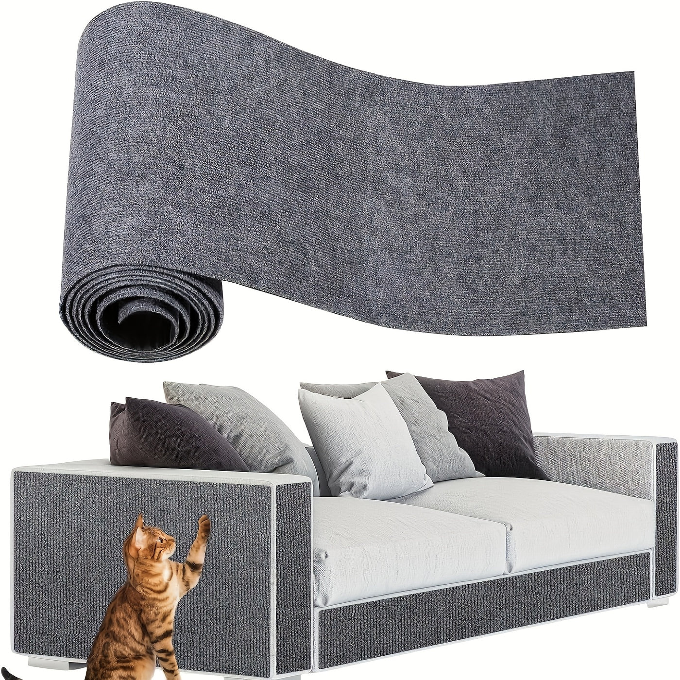 Self-Adhesive Cat Scratching Pad – Durable Sofa & Wall Protector Scratch Sticker for Indoor Cats, Small & Large, Multi-Pack