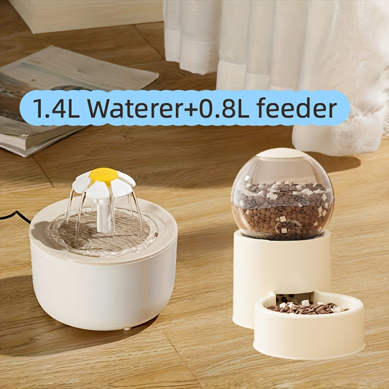 Cat Water Fountain 50oz USB Powered – Ultra Quiet BPA-Free Pet Drinking Fountain for Cats & Small Animals, No Battery, Easy to Clean