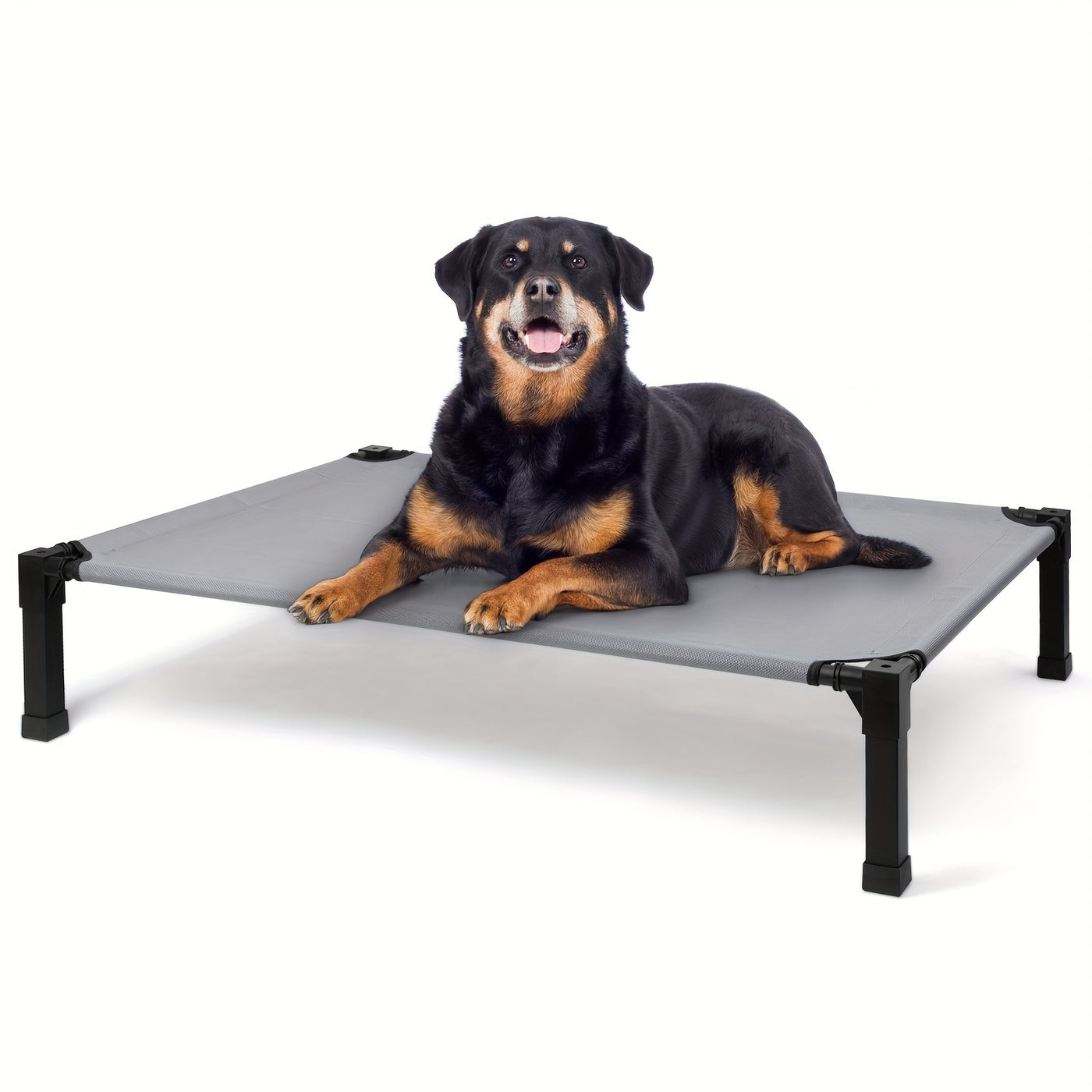 Cooling Elevated Dog Bed – Raised Dog Cot with Washable Breathable Mesh, Metal Frame & No-Slip Feet for Indoor & Outdoor Use