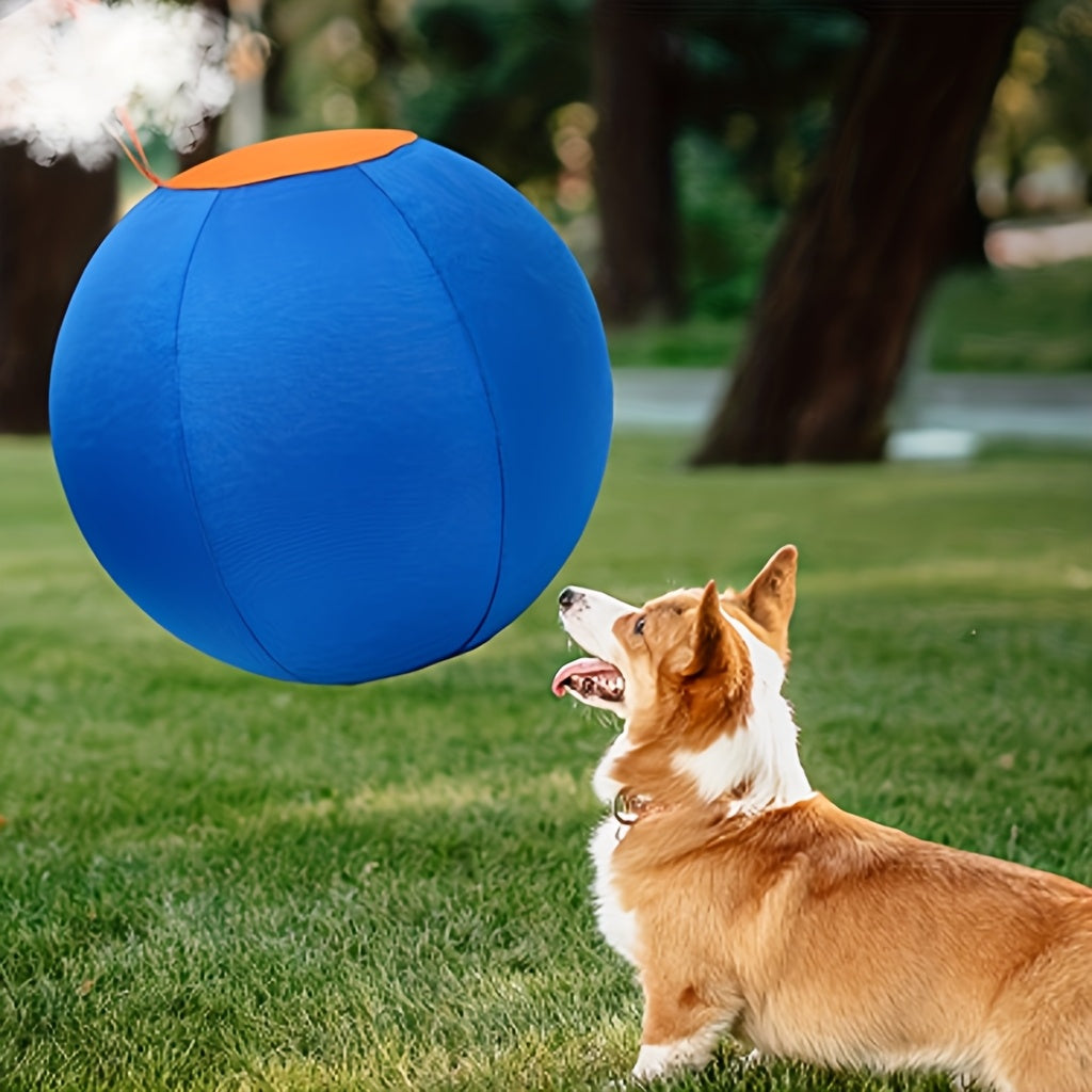 Dog Ball Toy for Small & Medium Dogs – Chew-Resistant Fetch & Training Ball, Independent Play, Shiba Inu Corgi Bulldog Golden Retriever, Blue or Orange