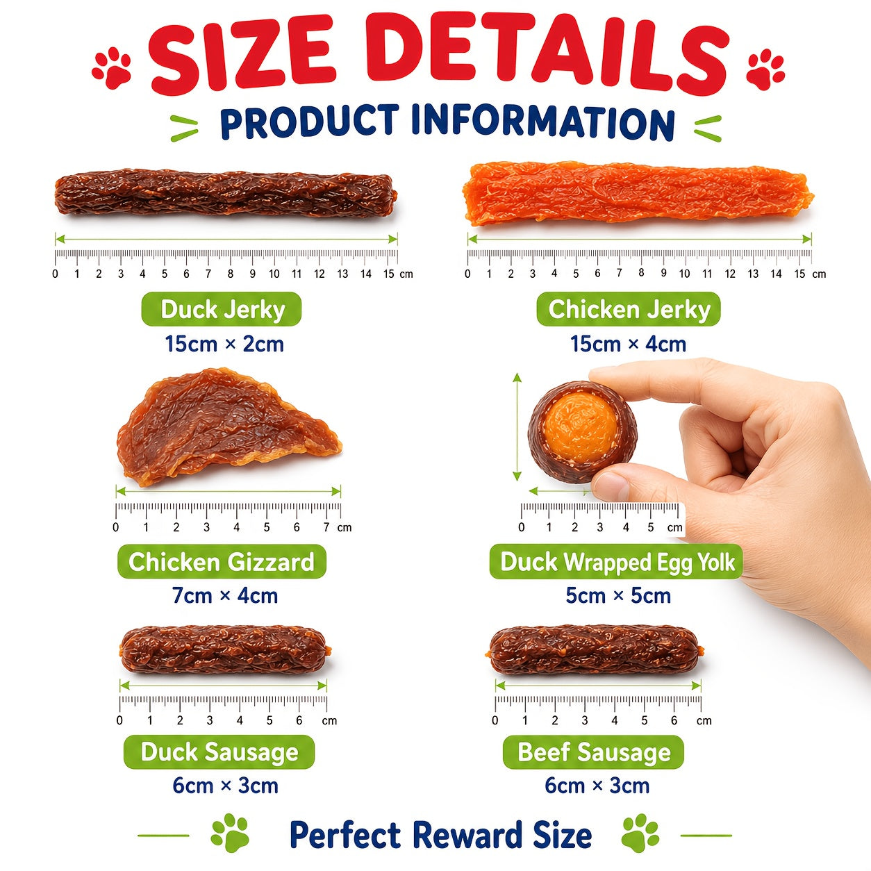 Dog Jerky Treats – Chicken Duck Beef Sausage Gizzard & Egg Yolk Variety, Single-Source Chewy Training Rewards for Dogs of All Sizes, Jerky Trial Pack Available