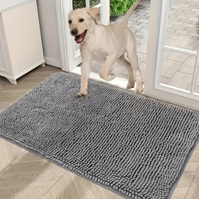 Dog Door Mat for Muddy Paws 2-Pack Absorbent Non-Slip Machine Washable Microfiber Mud Mat - Quick Dry Entry Rug for Dogs Indoor Floor 24x17 & 32x20 Inch