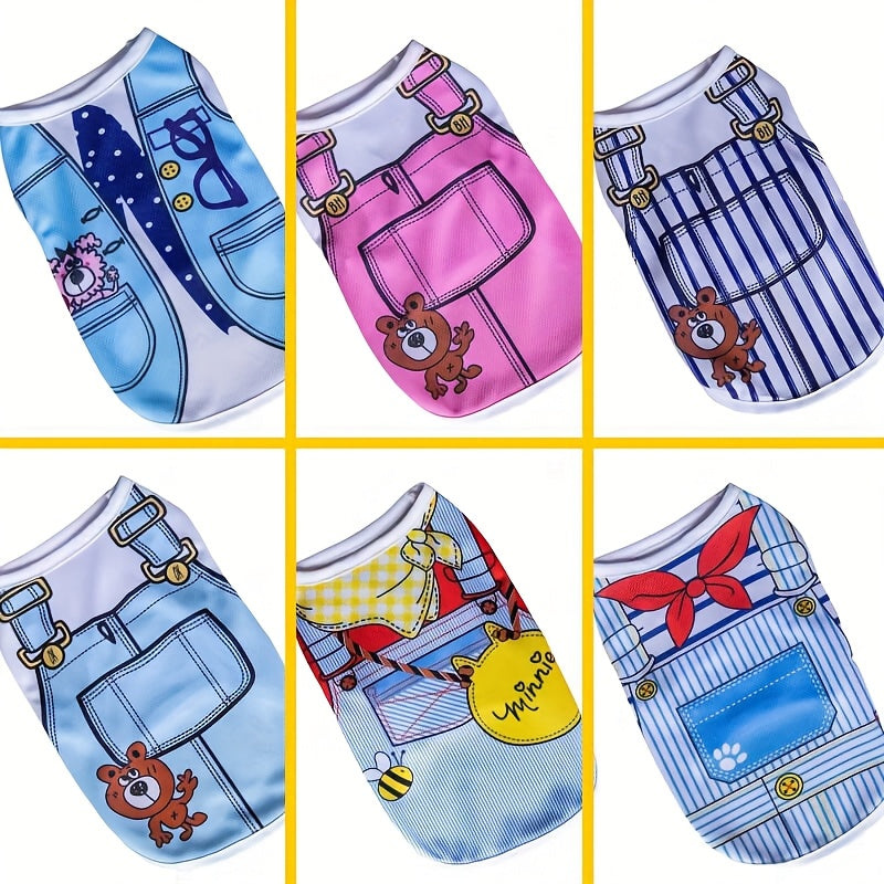 Dog Vest Multipack Spring Summer Fall – Lightweight Windproof Thermal Pet Costume for Teddy Bichon Pomeranian Small Dogs & Cats, Fashion Holiday Gift, 2pc or 6pc Set