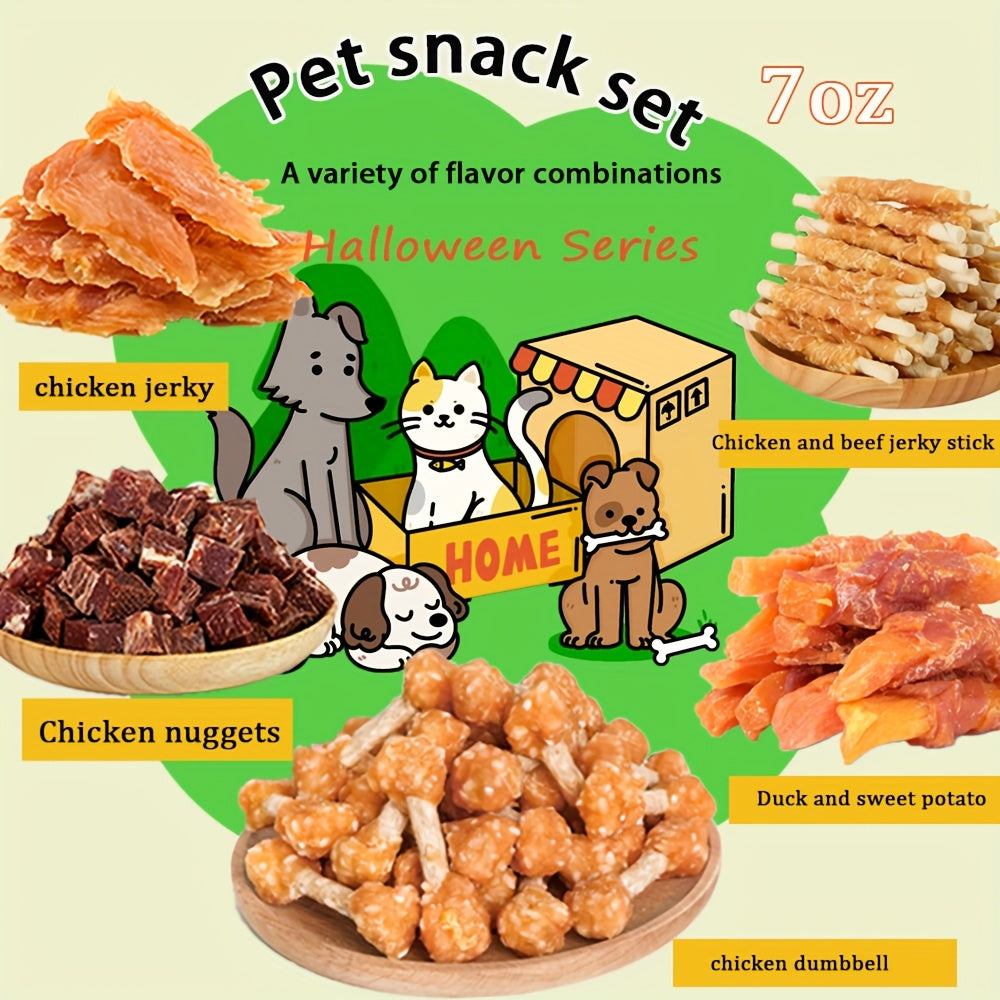 Sweet Potato Dog Treats Chicken Wrapped & Duck Wrapped Natural Training Reward Soft Chewy High-Protein Grain-Free Dog Snack 220g 7.76oz