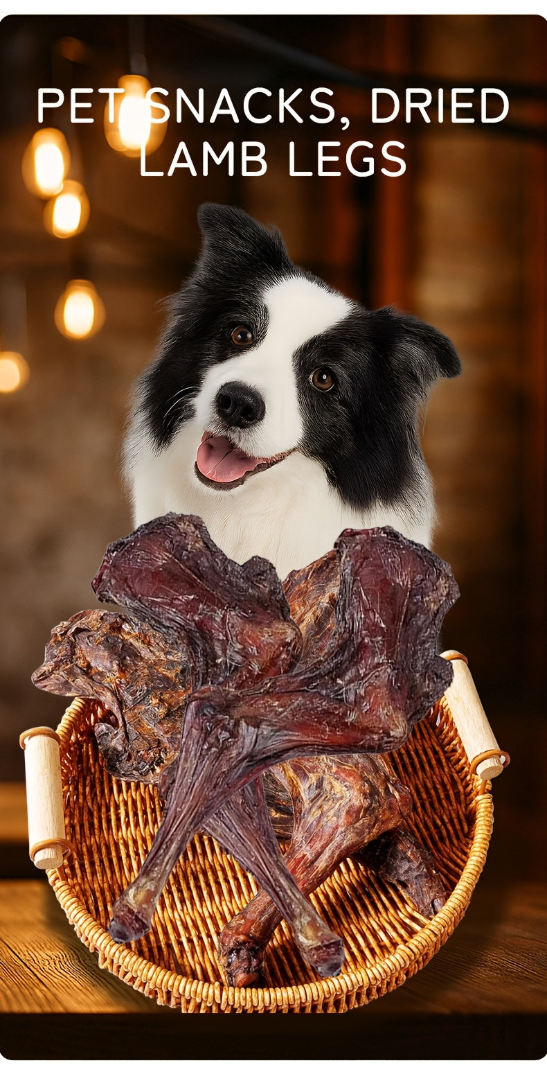 Dried Lamb Leg for Dogs Whole Bone Long Lasting Natural Chew High-Protein Single Ingredient Dog Treat Gift 100g 3.5oz