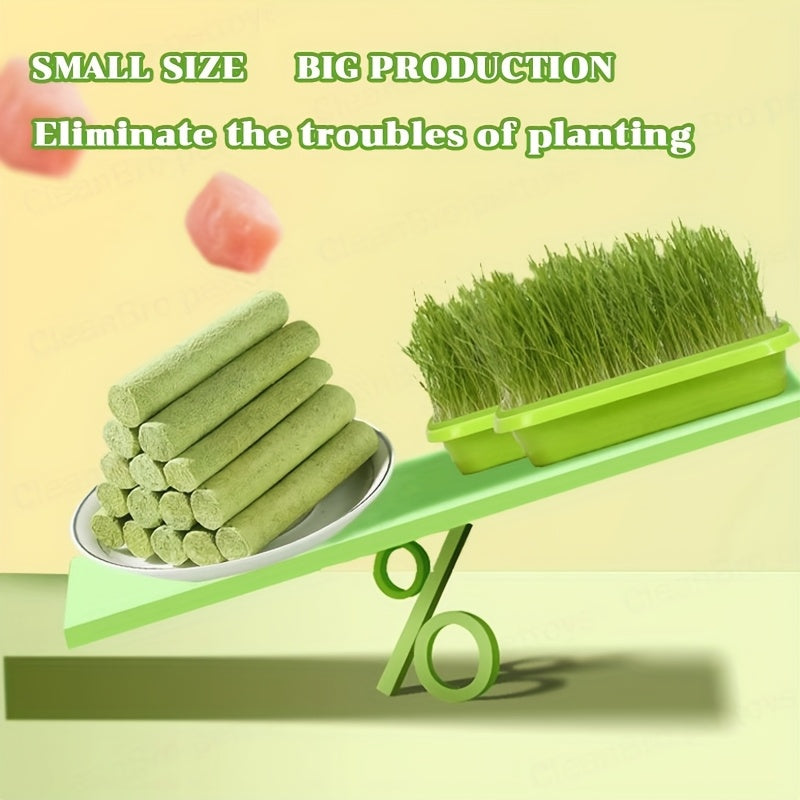 Cat Grass Freeze-Dried Teeth Cleaning Sticks – Hairball Relief Edible Chew Toy for Cats, Dental Care Cat Snack, 15pcs or 30pcs Cat Grass Sticks