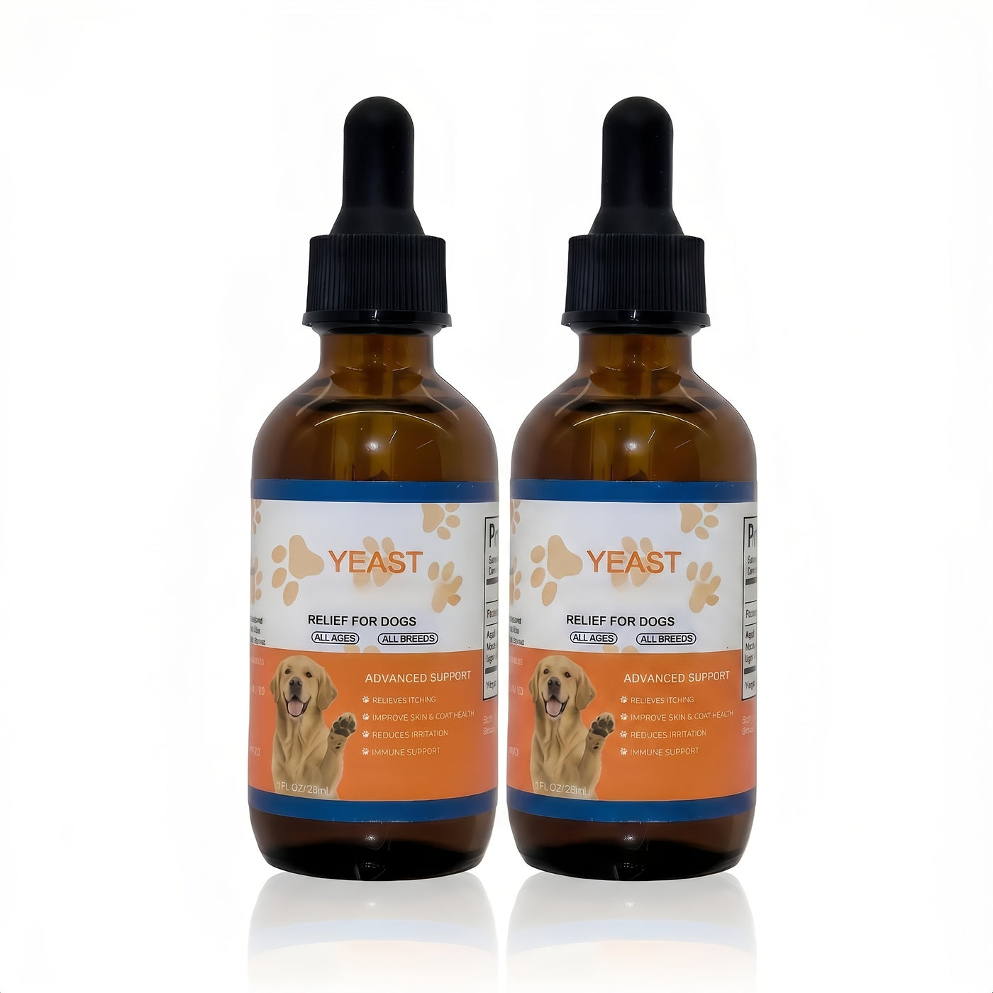 Yeast Health Drops for Dogs & Cats – Skin & Ear Care Supplement, Easy Absorption, Supports Clean Ears & Healthy Skin, All Breeds & Ages, 2.03oz (60ml)