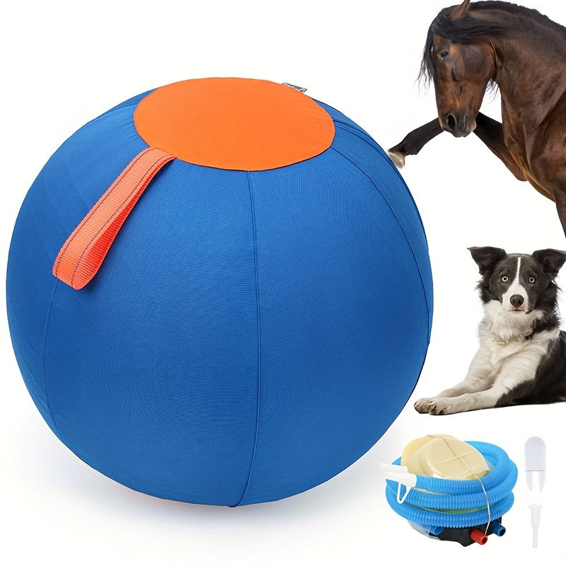 Dog Ball Toy for Small & Medium Dogs – Chew-Resistant Fetch & Training Ball, Independent Play, Shiba Inu Corgi Bulldog Golden Retriever, Blue or Orange