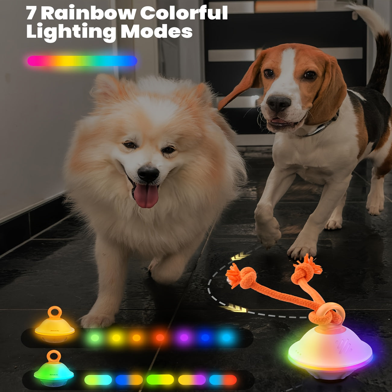 Automatic Rolling Dog Ball with Motion Sensor & Voice Recording – Interactive Rope Toy for Small & Medium Puppies, Outdoor Play, Crate Training & Teething | Green, White, Gray