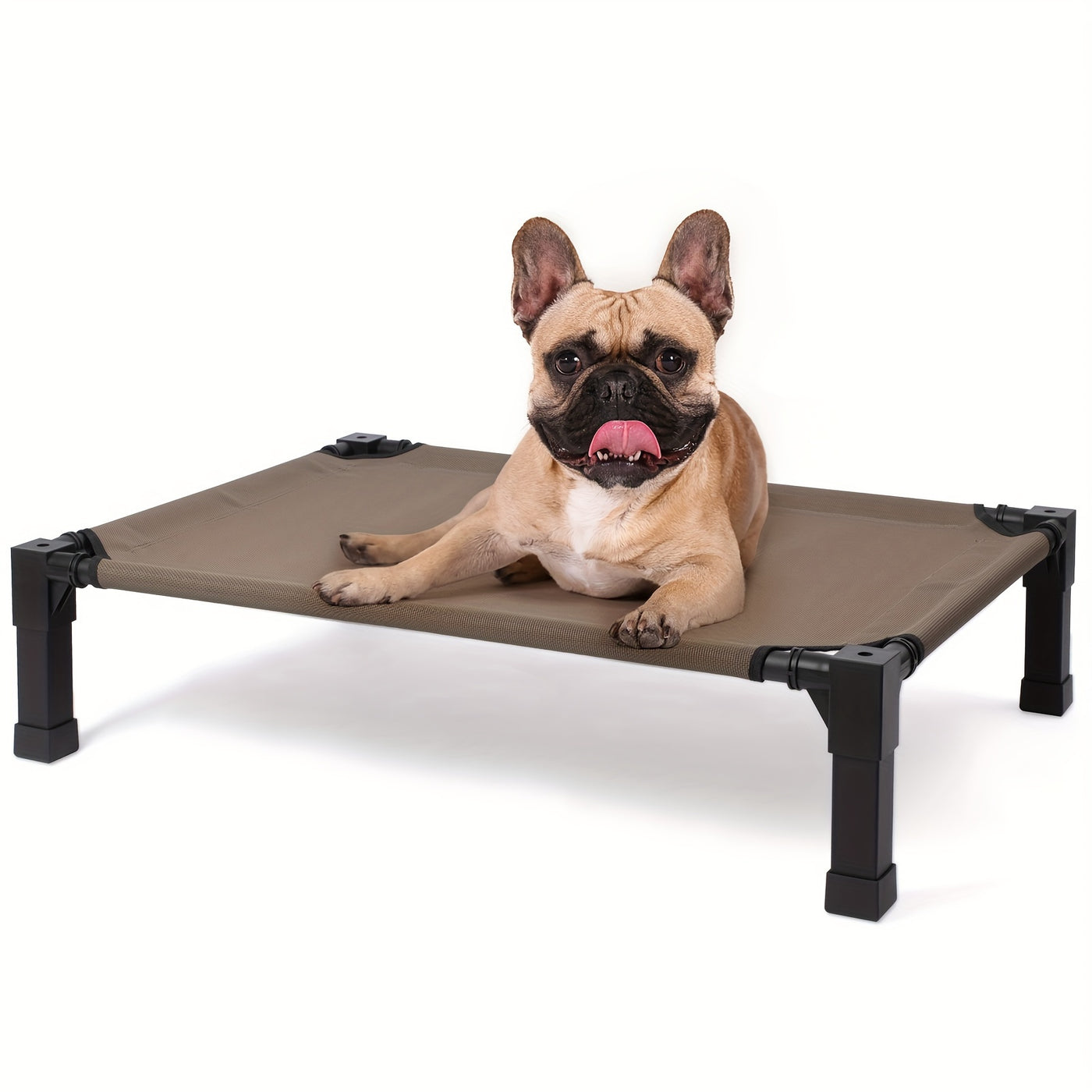 Cooling Elevated Dog Bed – Raised Dog Cot with Washable Breathable Mesh, Metal Frame & No-Slip Feet for Indoor & Outdoor Use