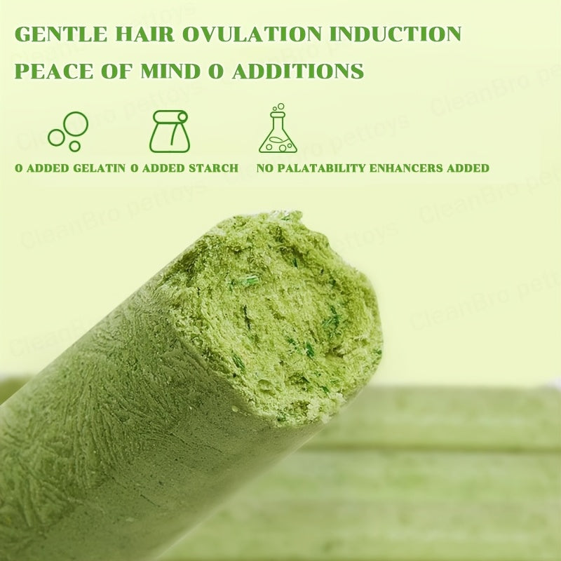 Cat Grass Freeze-Dried Teeth Cleaning Sticks – Hairball Relief Edible Chew Toy for Cats, Dental Care Cat Snack, 15pcs or 30pcs Cat Grass Sticks