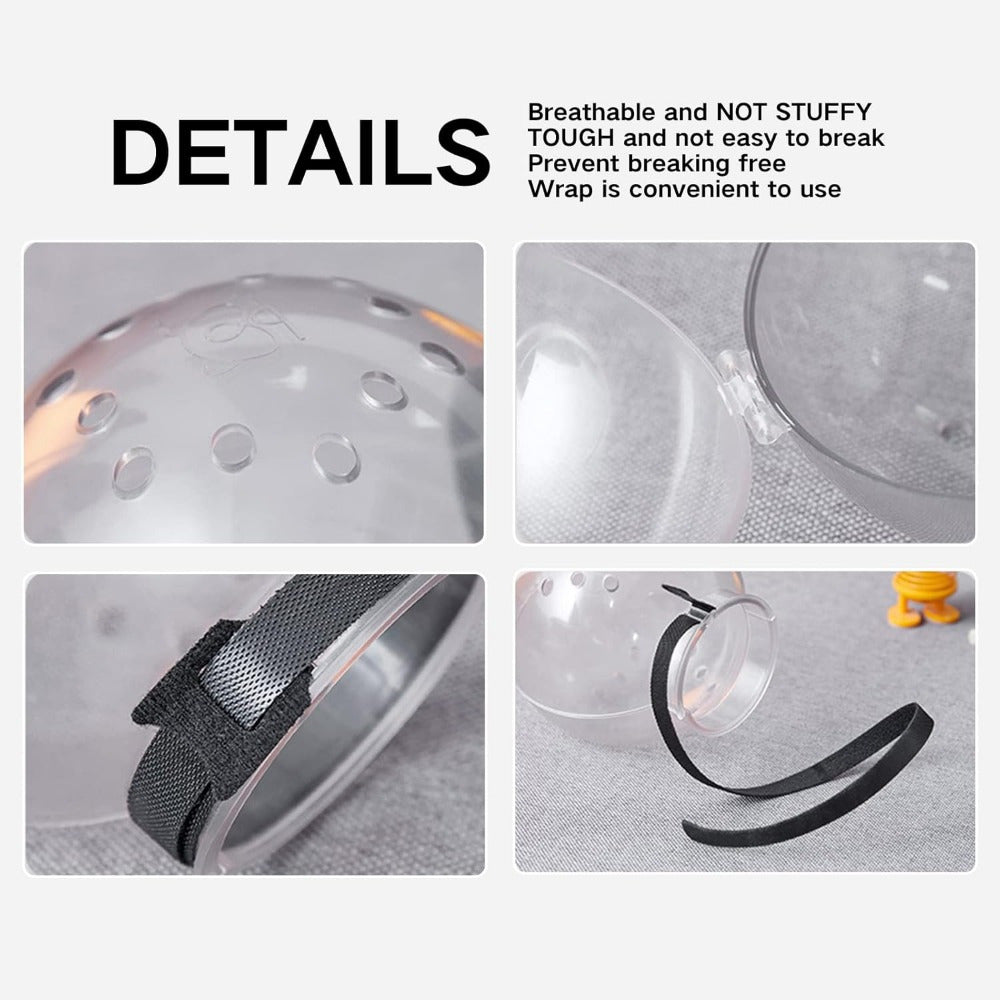 Cat Grooming Hood with Paw Covers – Anti-Scratch Anti-Bite Breathable Cat Muzzle Set for Bathing Nail Trimming Shaving, Adjustable Cat Restraint Kit