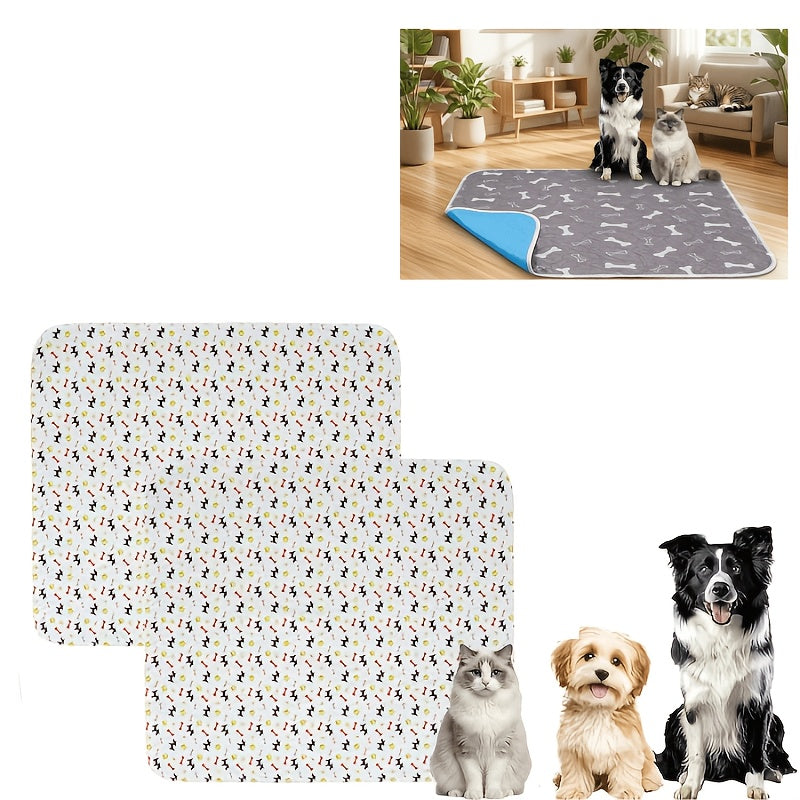 Washable Dog Pee Pads 4-Layer Super Absorbent Leak-Proof Odor Control Reusable Puppy Training Pads Non-Slip Multi-Size