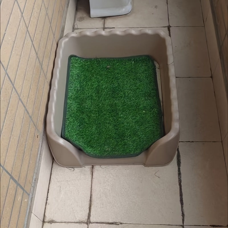 Dog Grass Pad Artificial Turf Potty Training Pad – Washable Reusable Fake Grass Pee Pad for Dogs Puppies Indoor Outdoor Use