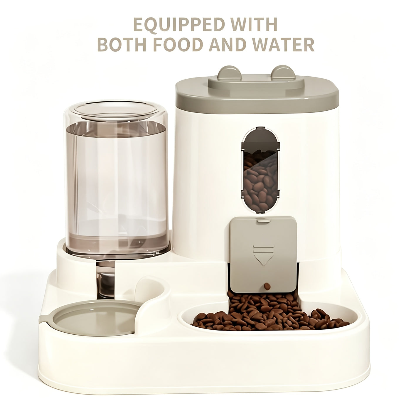2-in-1 Automatic Pet Feeder for Cats & Dogs – Non-Electric Space-Saving Gravity Bowl, Easy Clean, Multi-Pet Family Dual Feeding Station