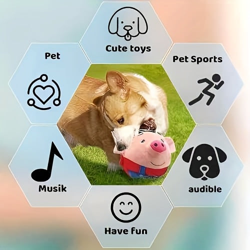 Rolling Bouncing Dog Toy with Motion Sensor & Animal Sounds – USB Rechargeable, Recording Mode, Washable, for Puppies & Small Dogs, Single or 2-Pack
