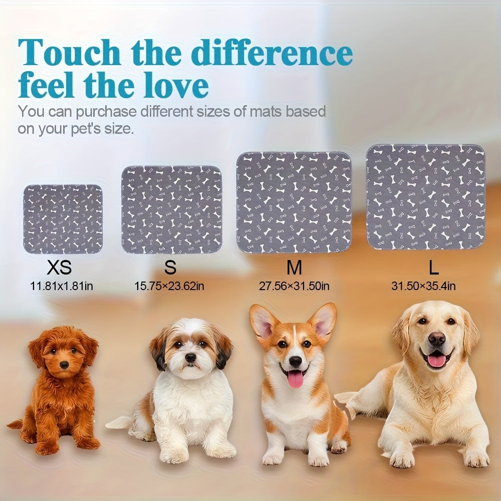 Reusable Washable Dog Pee Pads Upgraded Leak-Proof Odor-Proof Non-Slip Durable Puppy Training Pads Multiple Sizes for Home Travel Easy to Clean