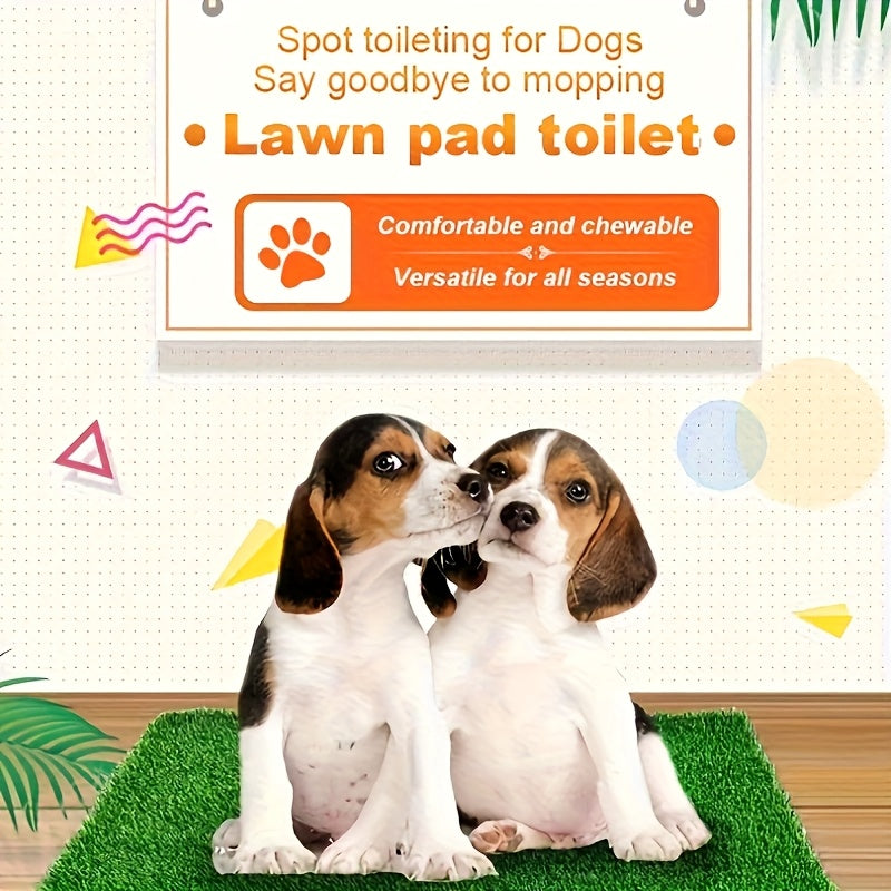 Dog Grass Pad Artificial Turf Potty Training Pad – Washable Reusable Fake Grass Pee Pad for Dogs Puppies Indoor Outdoor Use