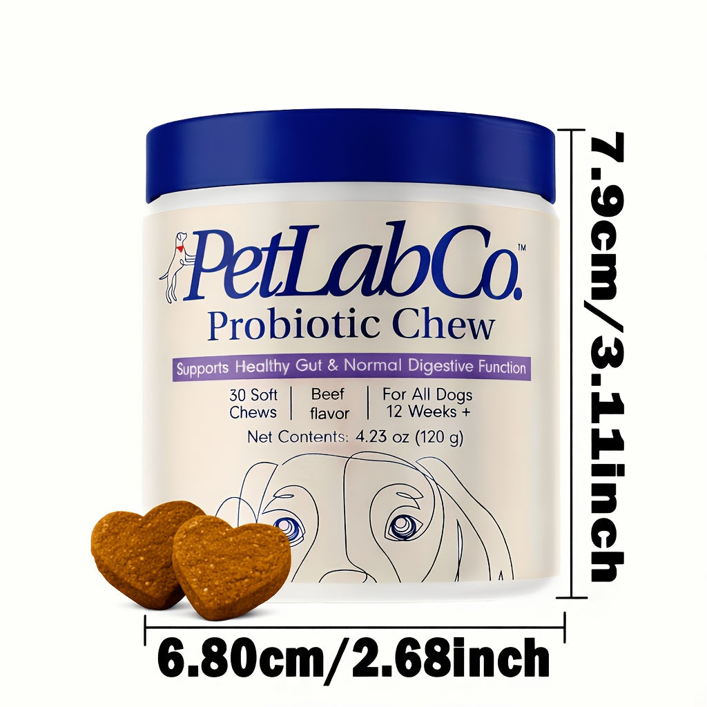 Dog Probiotic Chewable Treats with Natural Ingredients – Probiotics & Prebiotics for Digestive Health and Daily Wellness