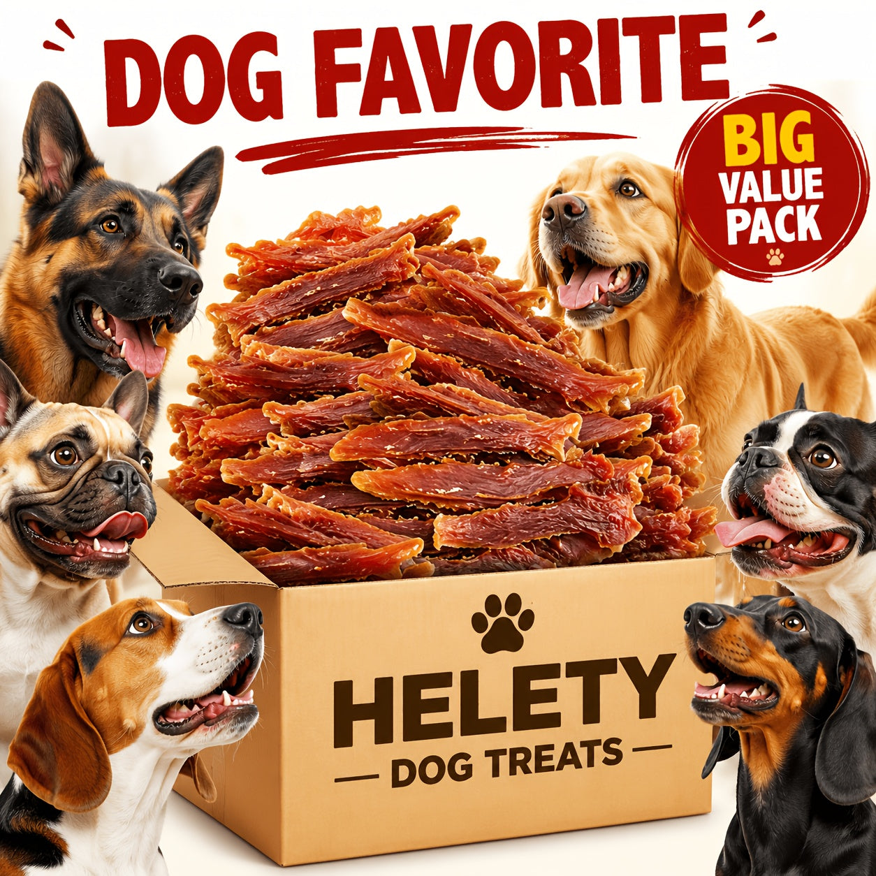 Duck Jerky Dog Treats – Chewy Natural Duck Snacks for Training & Daily Rewards, High Protein Meat Treats for Puppies & Adult Dogs, Small Medium Large Breeds, 4oz / 7oz / 1.5lb