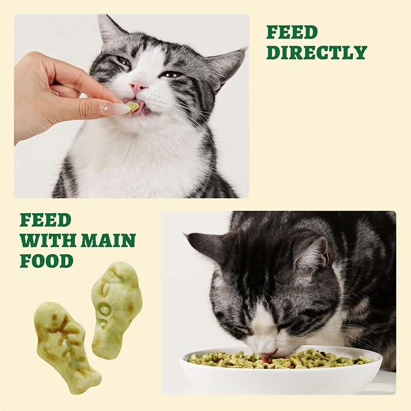 Fish-Shaped Cat Treats Grain-Free Hairball Control Cleans Teeth Boosts Energy Natural Ingredients Cat Snack 150g 5.29oz