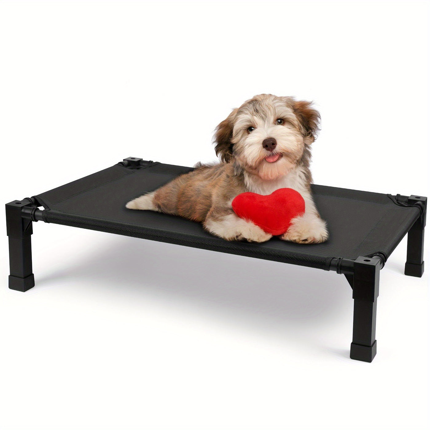 Cooling Elevated Dog Bed – Raised Dog Cot with Washable Breathable Mesh, Metal Frame & No-Slip Feet for Indoor & Outdoor Use