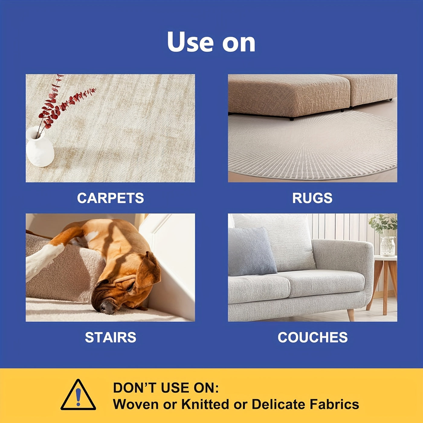 Carpet Rake for Pet Hair Removal – 12" Metal Brush with 54" Heavy-Duty Handle, Dog Cat Fur Remover for Low Pile Carpet Rug Couch Stairs & Upholstery