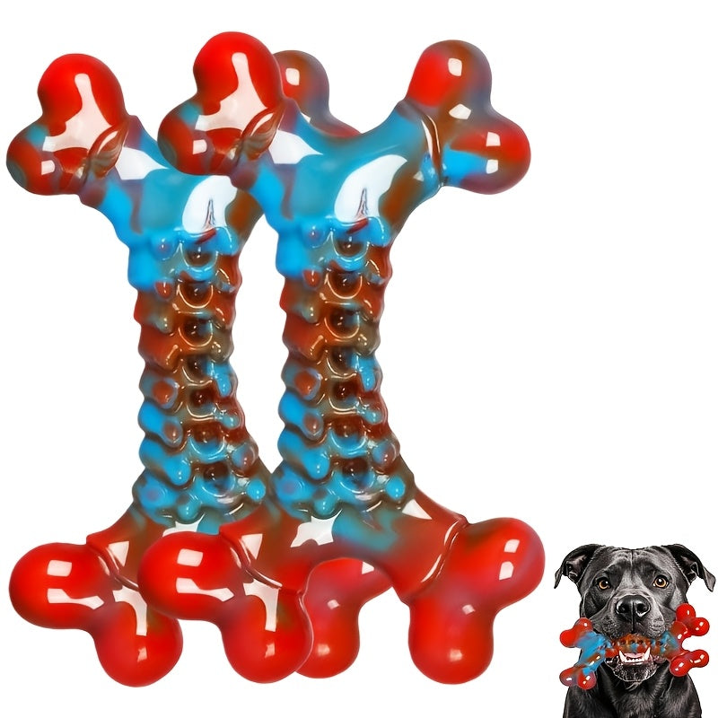 Indestructible Dog Chew Toy for Aggressive Chewers Large Breed – Durable Nylon Tough Dog Toys to Keep Dogs Busy, Teething & Heavy Chewer Safe, Red
