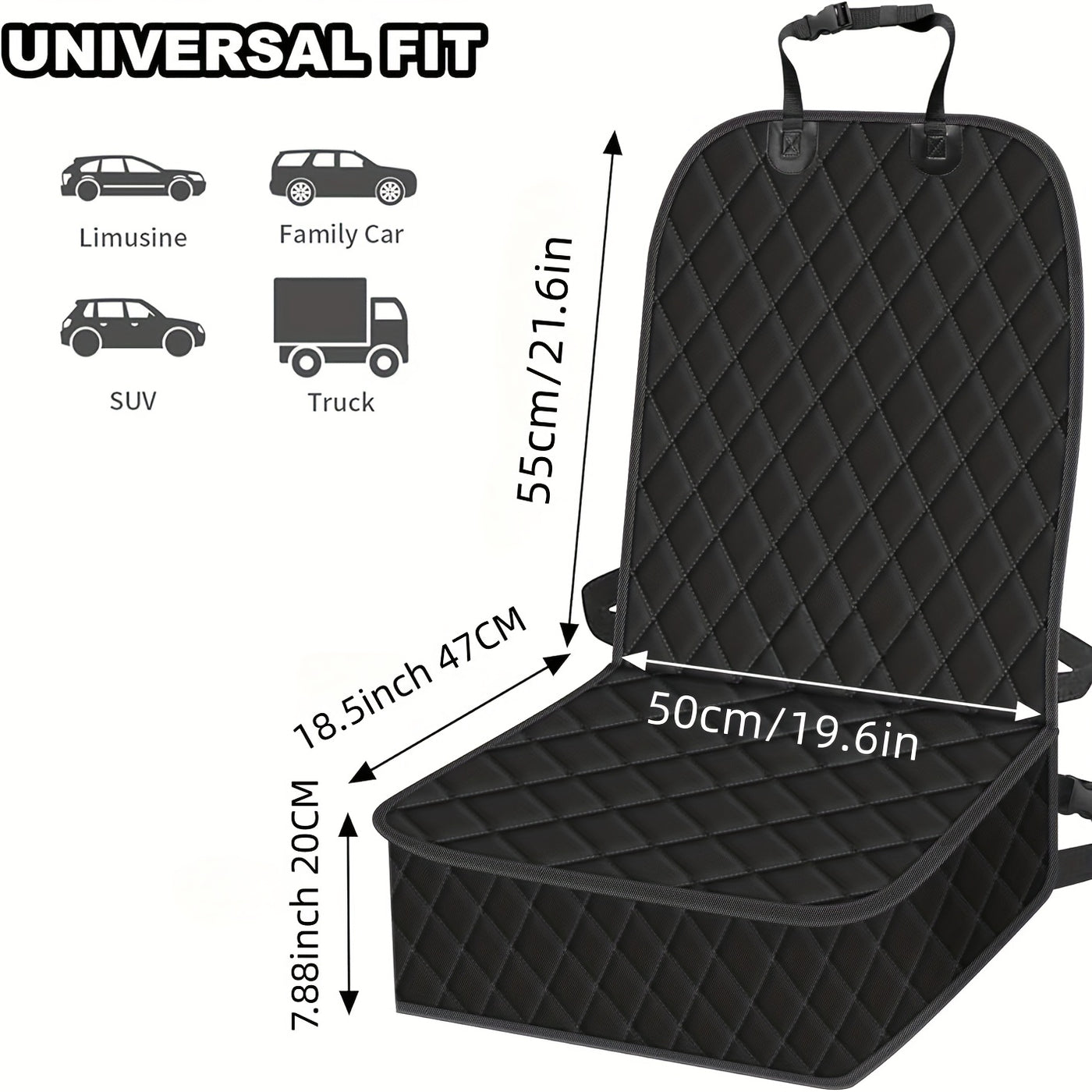 Waterproof Dog Front Seat Cover 2 Pack – Anti-Slip Anti-Scratch Pet Car Seat Protection Pad for Sedans, Trucks & SUVs