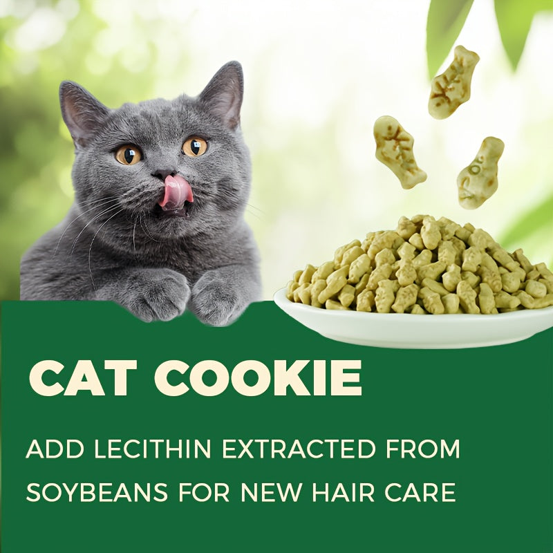 Fish-Shaped Cat Treats Grain-Free Hairball Control Cleans Teeth Boosts Energy Natural Ingredients Cat Snack 150g 5.29oz