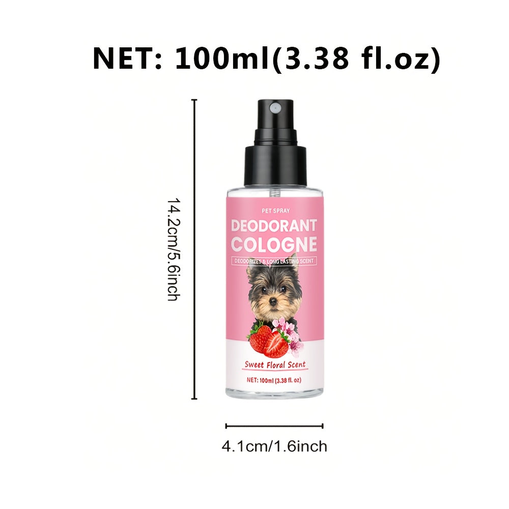 Pet Cologne & Dog Deodorant Spray – Sweet Floral Scent with Vanilla Raspberry Neroli & White Peony, 4.2oz Grooming Fragrance for All Breed Sizes