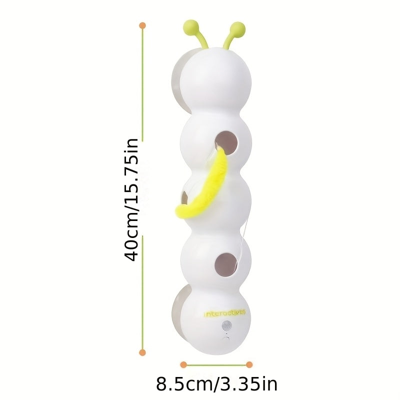 Automatic Caterpillar Cat Teaser Toy – Hands-Free Interactive Electric Cat Toy for Indoor Cats, Self-Moving Chase & Exercise Toy for Kittens & Adults