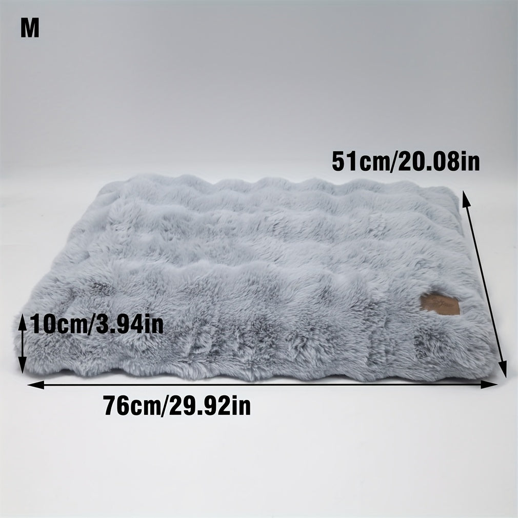 Orthopedic Dog Bed with Removable Cover – Thick Foam Base, Waffle Texture, Crate Mat for Dogs & Cats, Multiple Sizes Medium to 3XL, Grey & Khaki Beige