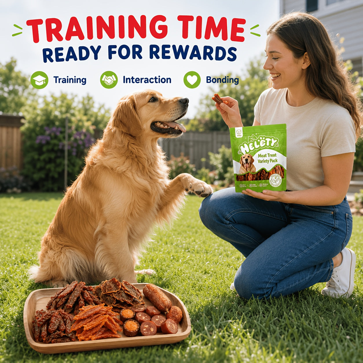 Dog Jerky Treats – Chicken Duck Beef Sausage Gizzard & Egg Yolk Variety, Single-Source Chewy Training Rewards for Dogs of All Sizes, Jerky Trial Pack Available
