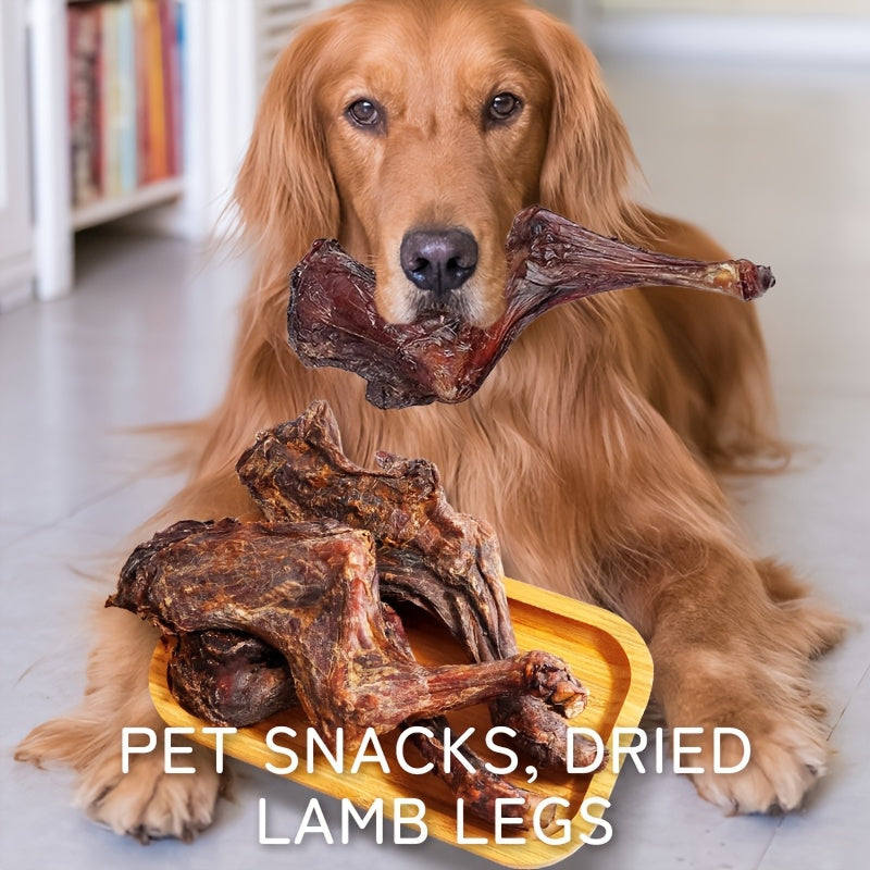 Dried Lamb Leg for Dogs Whole Bone Long Lasting Natural Chew High-Protein Single Ingredient Dog Treat Gift 100g 3.5oz