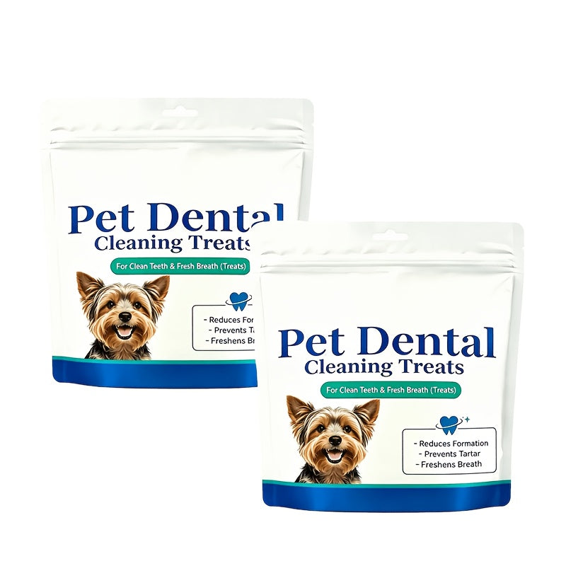 Dog Dental Cleaning Treats with Probiotics & Brown Algae – Targets Plaque & Bad Breath, Lactobacillus, Bifidobacterium, Spinach & Perilla Seed Extract Formula