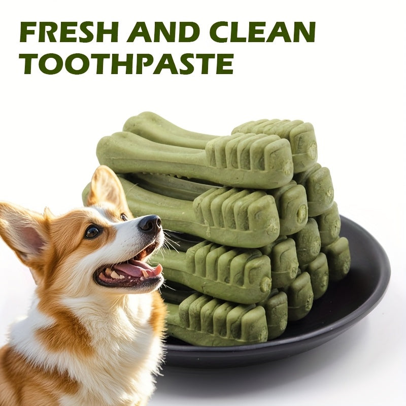 Dog Dental Bones Beef Flavor Long Lasting Chew Cleans Teeth Training Reward for Medium Large Dogs Golden Retriever 6pcs Toothbrush Shape