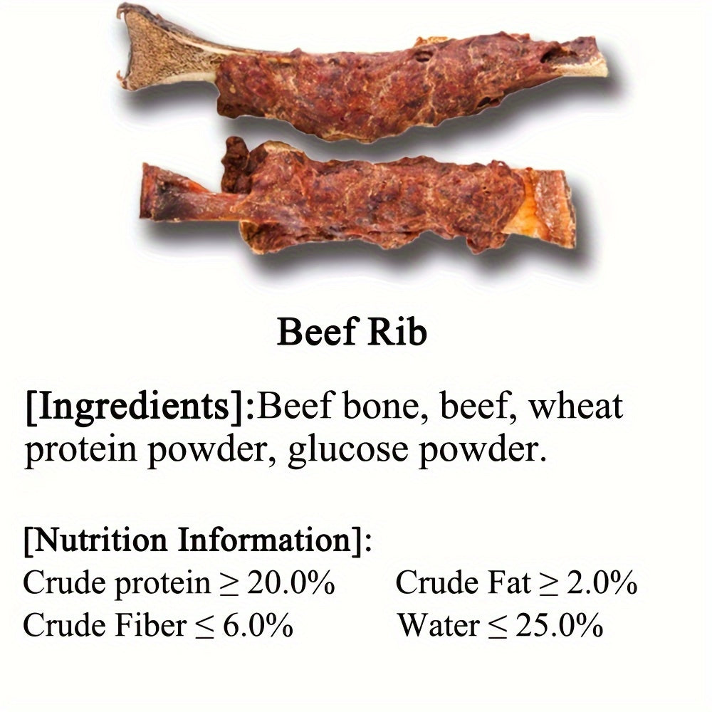 Beef Rib Dog Chews – Long-Lasting Natural Dental Chew Treats, Rich in Calcium, No Artificial Additives, for Small Medium Large Dogs, 2 / 4 / 6 / 10 Pack