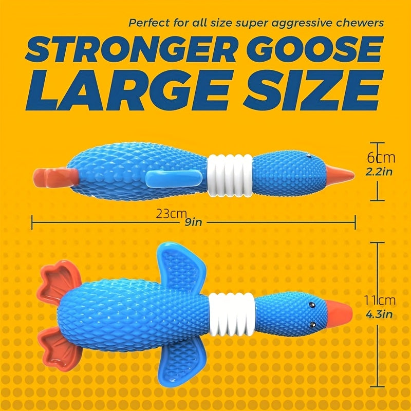 Indestructible Nylon Goose Dog Chew Toy for Aggressive Chewers – Durable Tough Teething Toy for Large & Medium Dogs, Heavy Duty Dental Bone