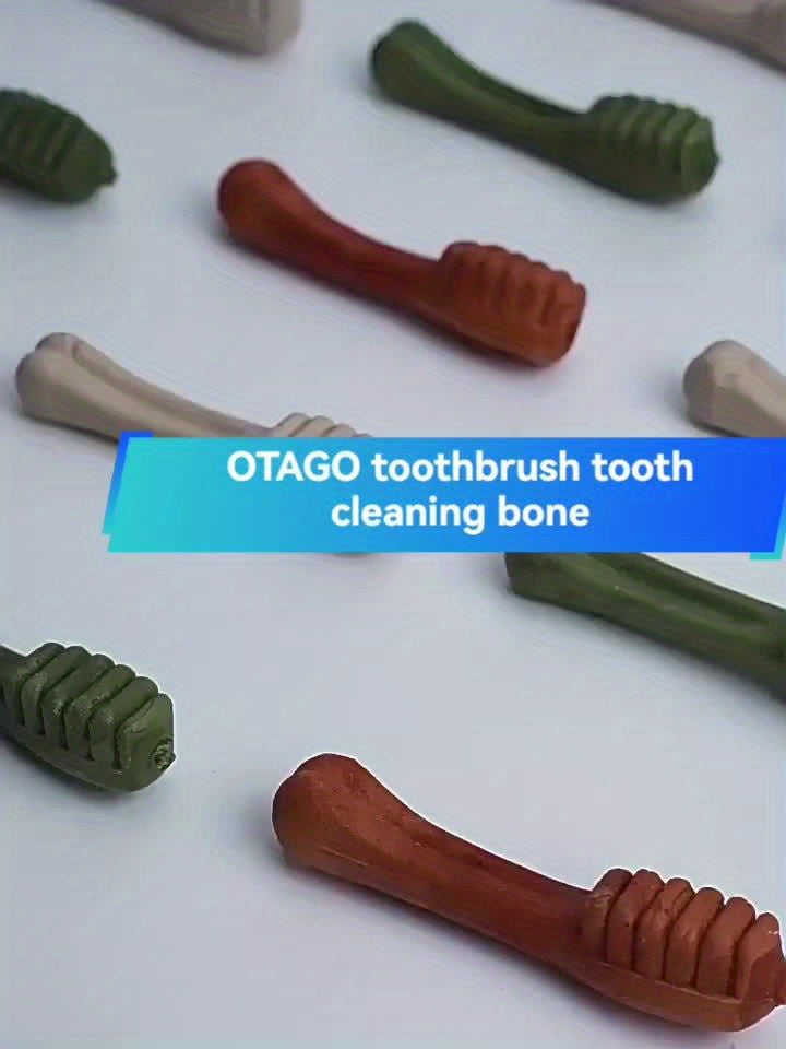 Dog Dental Bones Beef Flavor Long Lasting Chew Cleans Teeth Training Reward for Medium Large Dogs Golden Retriever 6pcs Toothbrush Shape
